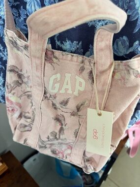 GAP Pink Floral loveshackfancy canvas Tote Bag NWT